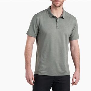 Kuhl Polo Shirt Men XXXL Extra Large Grey Short Sleeve Born in the Mountains Tee